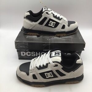 DC Shoes Stag Mens Size 12 Off White Black Skate Sneakers Model DC01813114 NEW